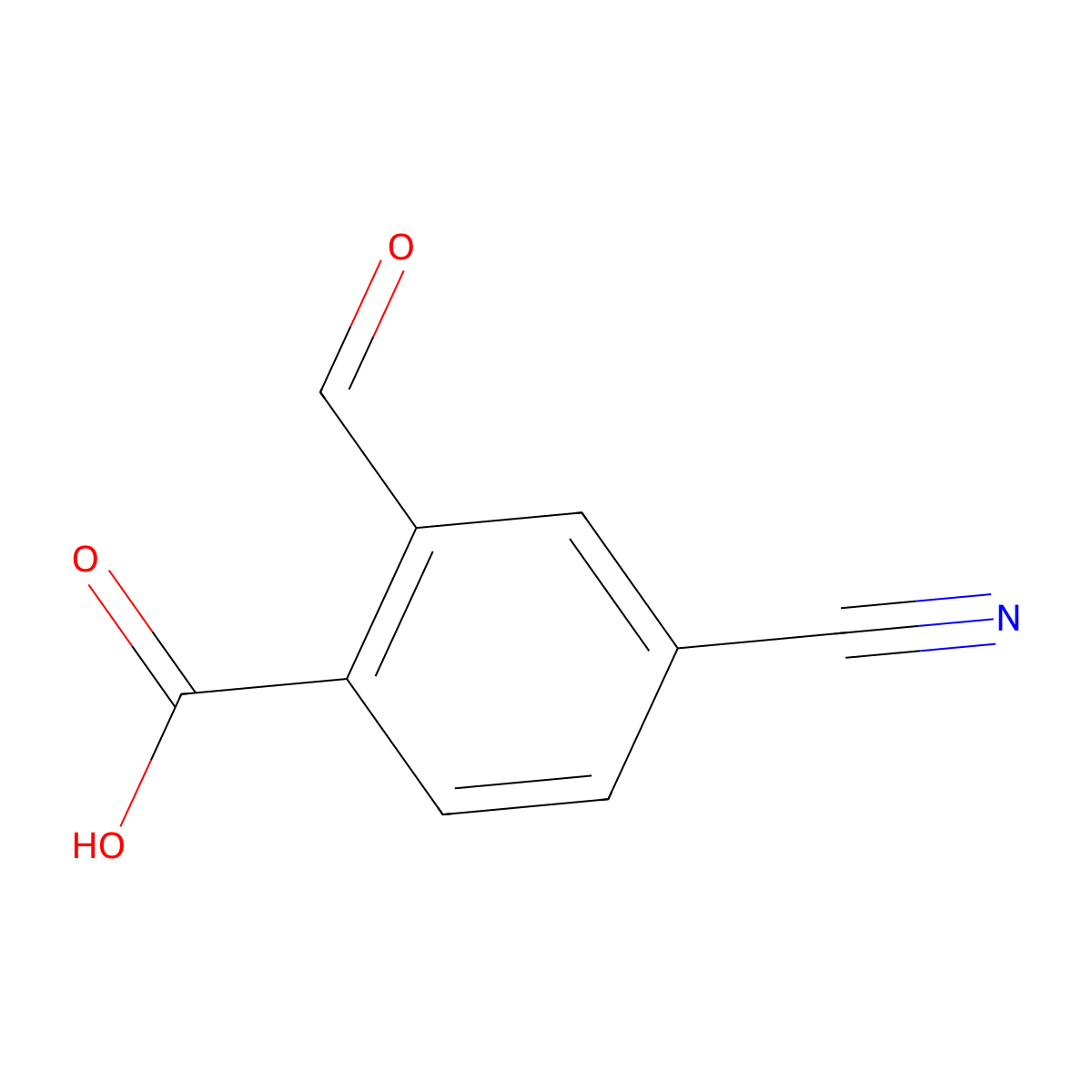 4-Cyano-2-formylbenzoic acid molecular structure, CAS 1260658-70-5