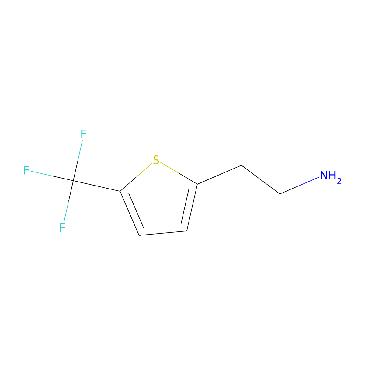 2-[5-(Trifluoromethyl)thien-2-YL]ethanamine molecular structure, CAS 1260663-12-4