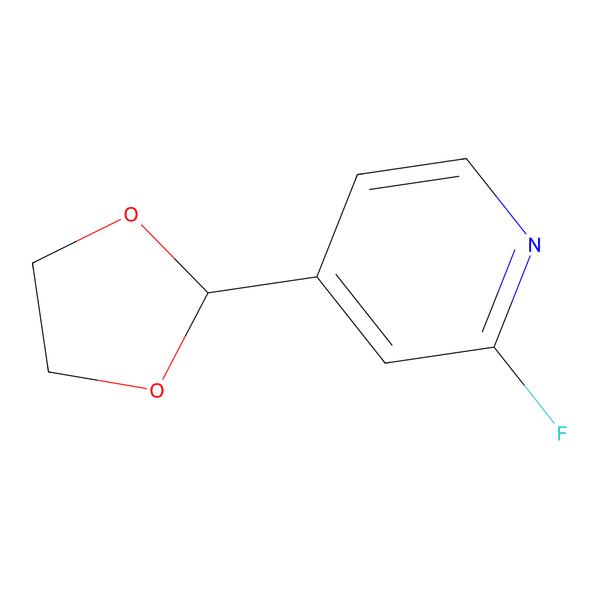 4-(1,3-Dioxolan-2-YL)-2-fluoropyridine molecular structure, CAS 1260663-23-7