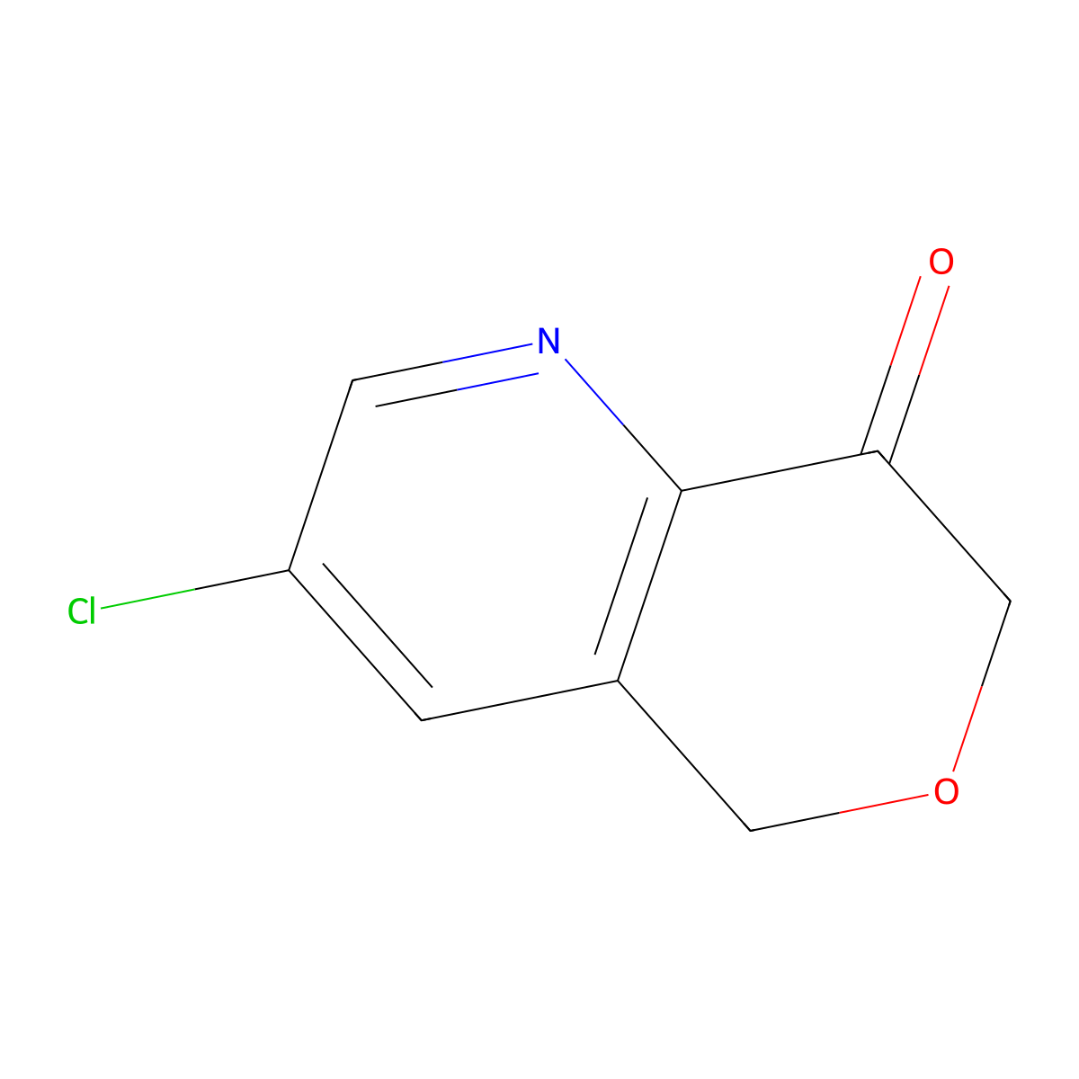 3-Chloro-5H-pyrano[4,3-B]pyridin-8(7H)-one molecular structure, CAS 1260663-36-2