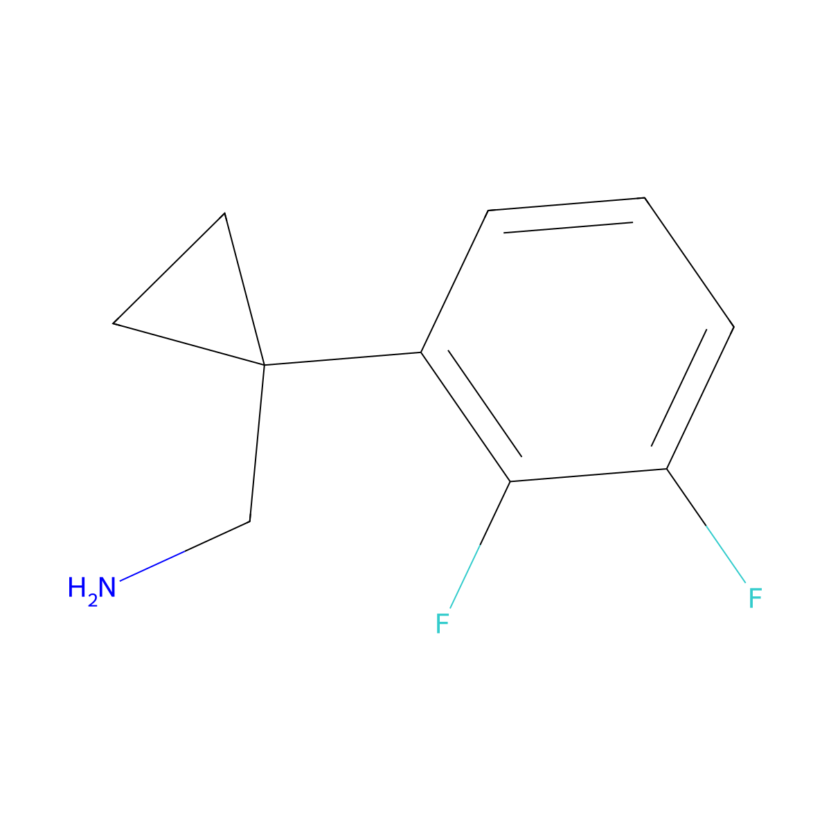 1-(2,3-Difluorophenyl)cyclopropanemethanamine molecular structure, CAS 1260663-44-2