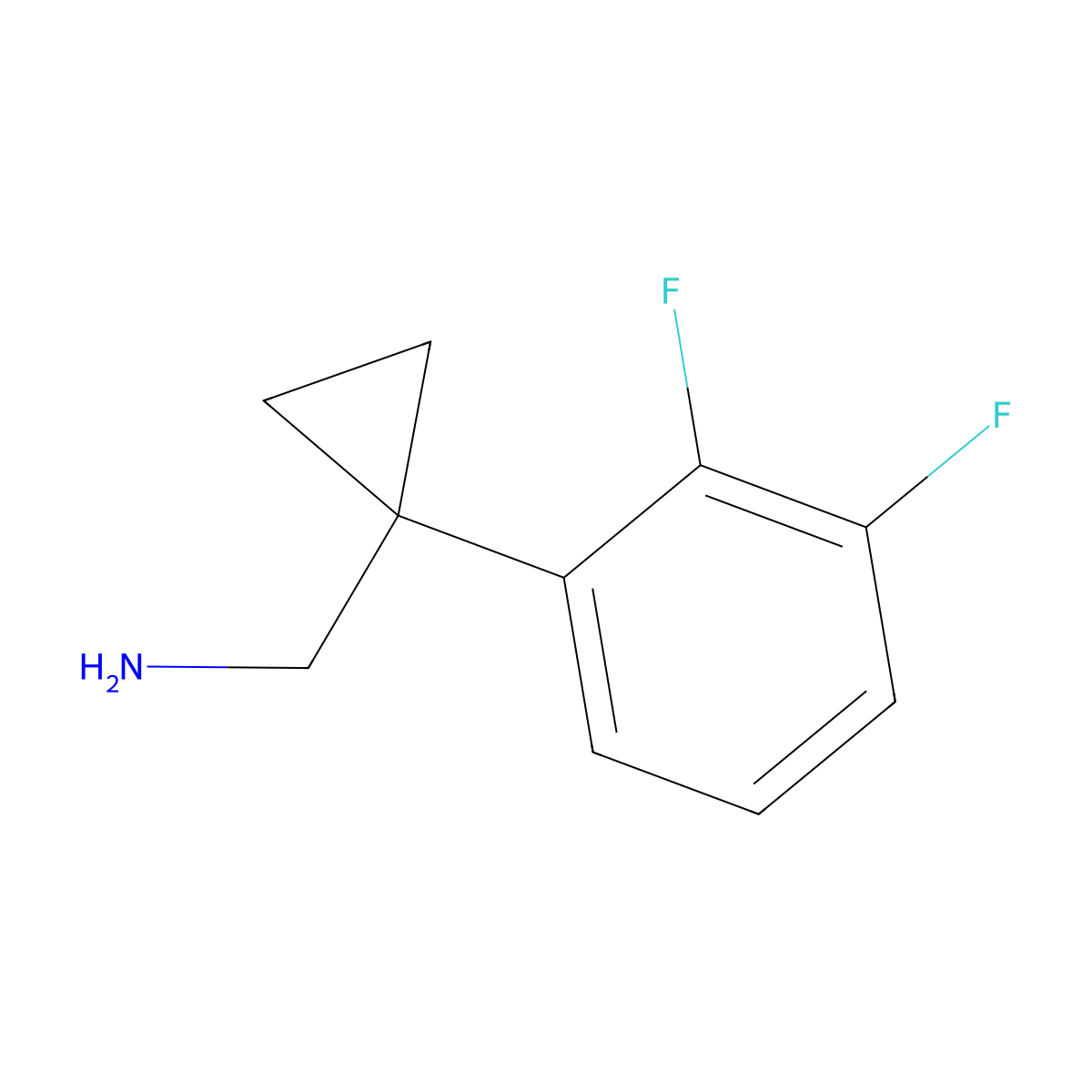 1-(2,3-Difluorophenyl)cyclopropanemethanamine molecular structure, CAS 1260663-44-2