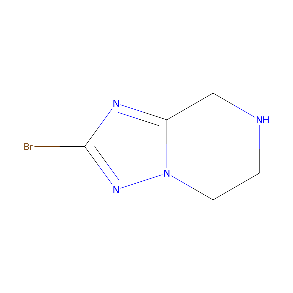 2-bromo-5H,6H,7H,8H-[1,2,4]triazolo[1,5-a]pyrazine molecular structure, CAS 1260663-45-3