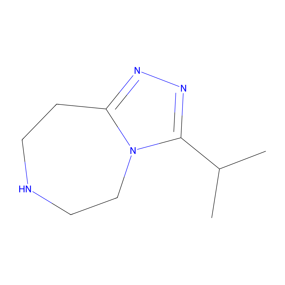 3-Isopropyl-6,7,8,9-tetrahydro-5H-[1,2,4]triazolo[4,3-D][1,4]diazepine molecular structure, CAS 1260663-52-2