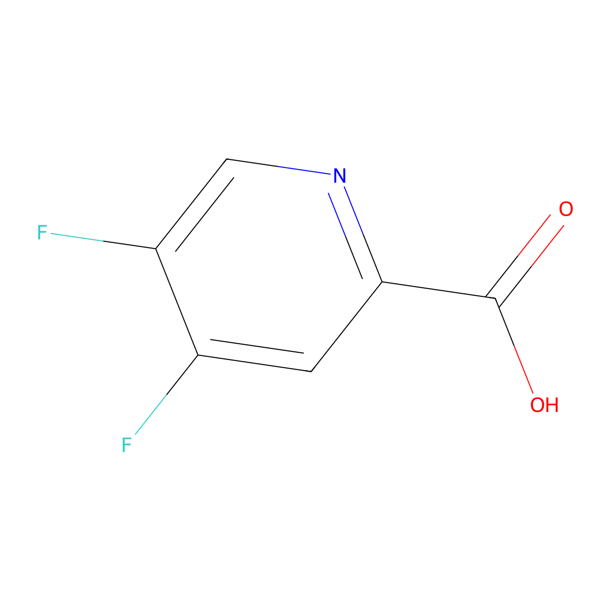 4,5-Difluoropicolinic acid molecular structure, CAS 1260663-59-9