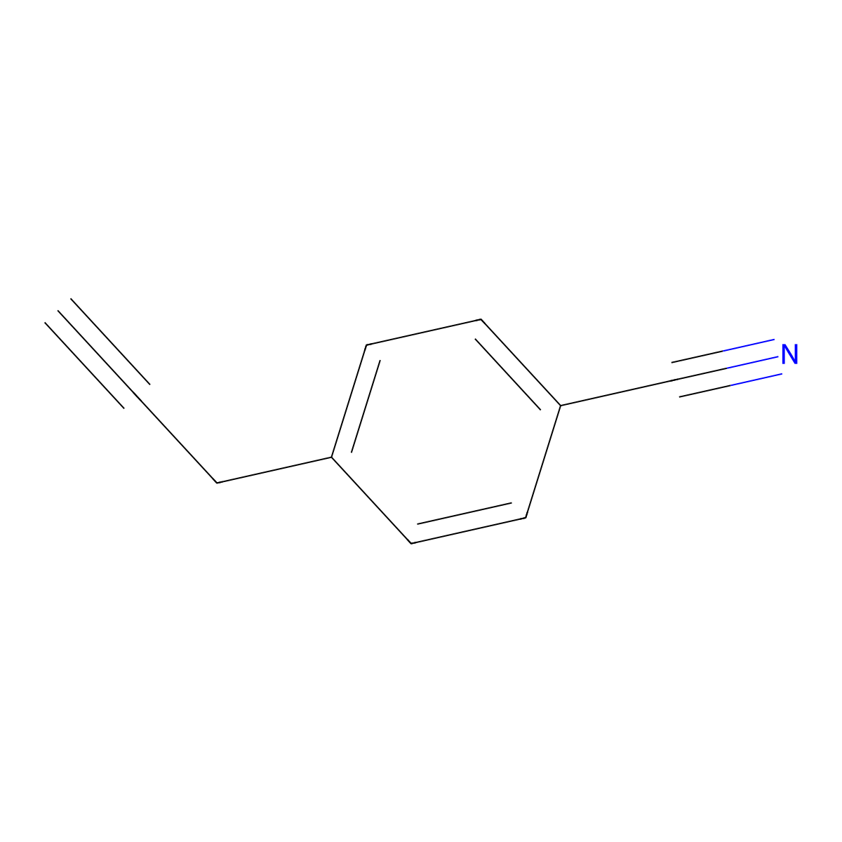 4-(Prop-2-YN-1-YL)benzonitrile molecular structure, CAS 1260663-61-3