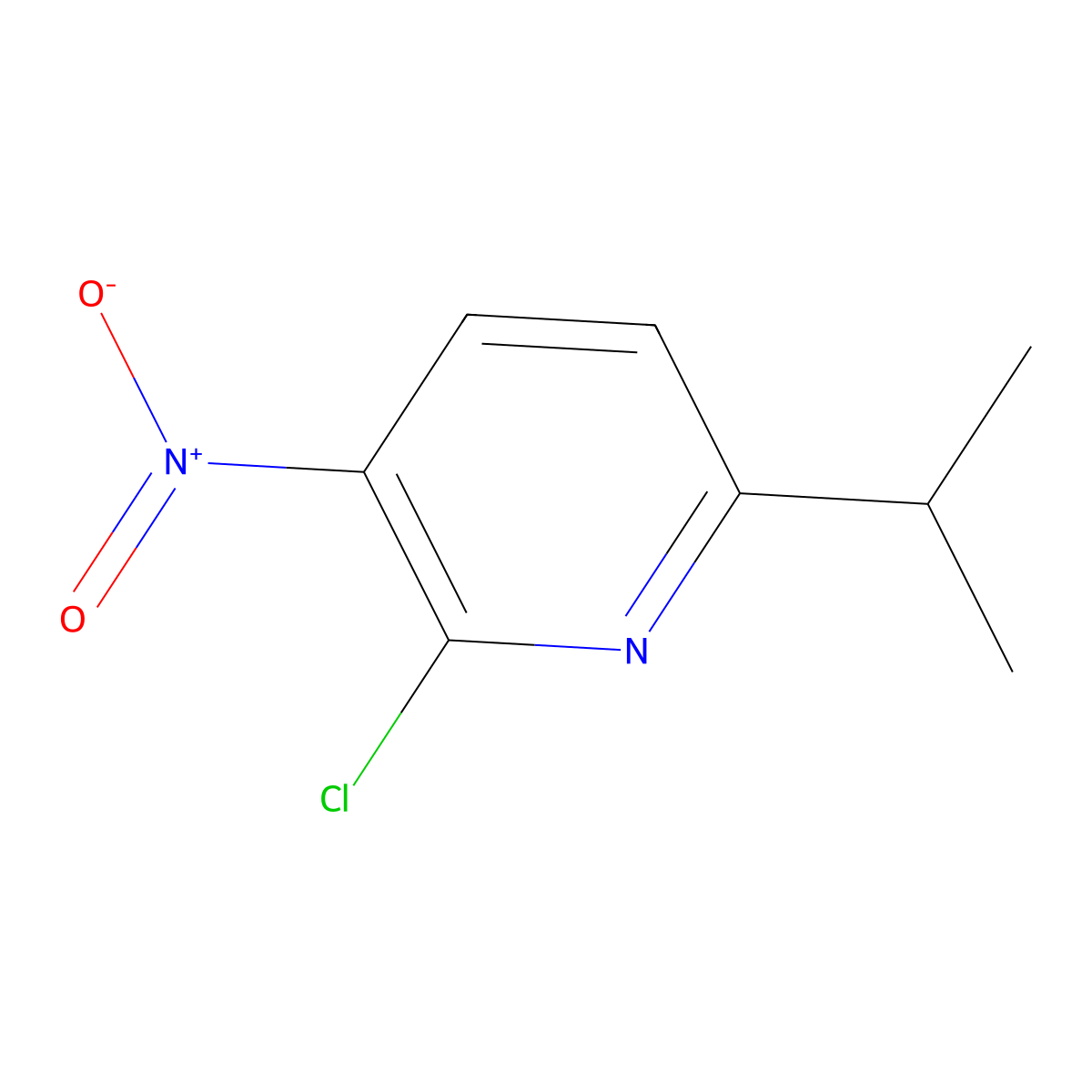 2-Chloro-6-isopropyl-3-nitropyridine molecular structure, CAS 1260663-62-4