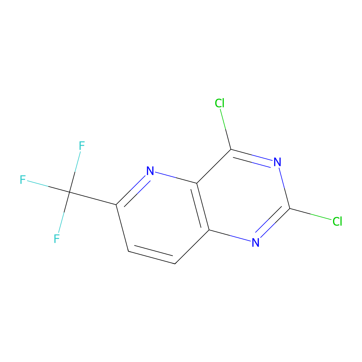 2,4-Dichloro-6-(trifluoromethyl)pyrido[3,2-D]pyrimidine molecular structure, CAS 1260663-64-6