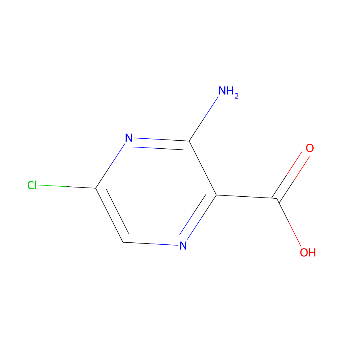 3-Amino-5-chloropyrazine-2-carboxylic acid molecular structure, CAS 1260663-68-0