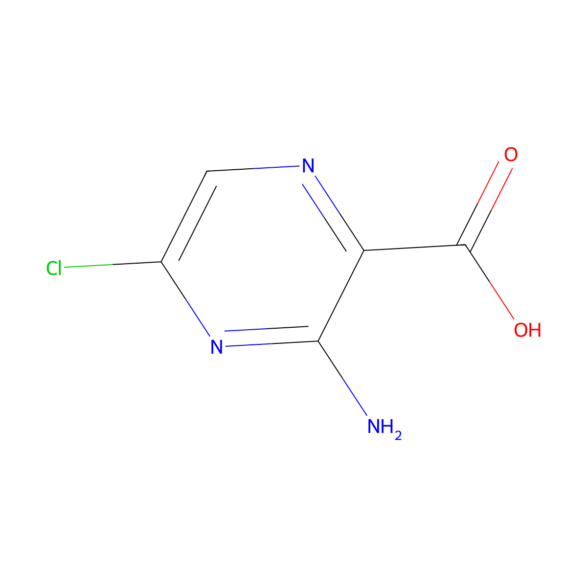 3-Amino-5-chloropyrazine-2-carboxylic acid molecular structure, CAS 1260663-68-0