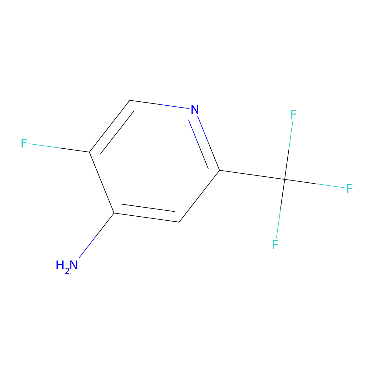 5-Fluoro-2-(trifluoromethyl)pyridin-4-amine molecular structure, CAS 1260663-77-1