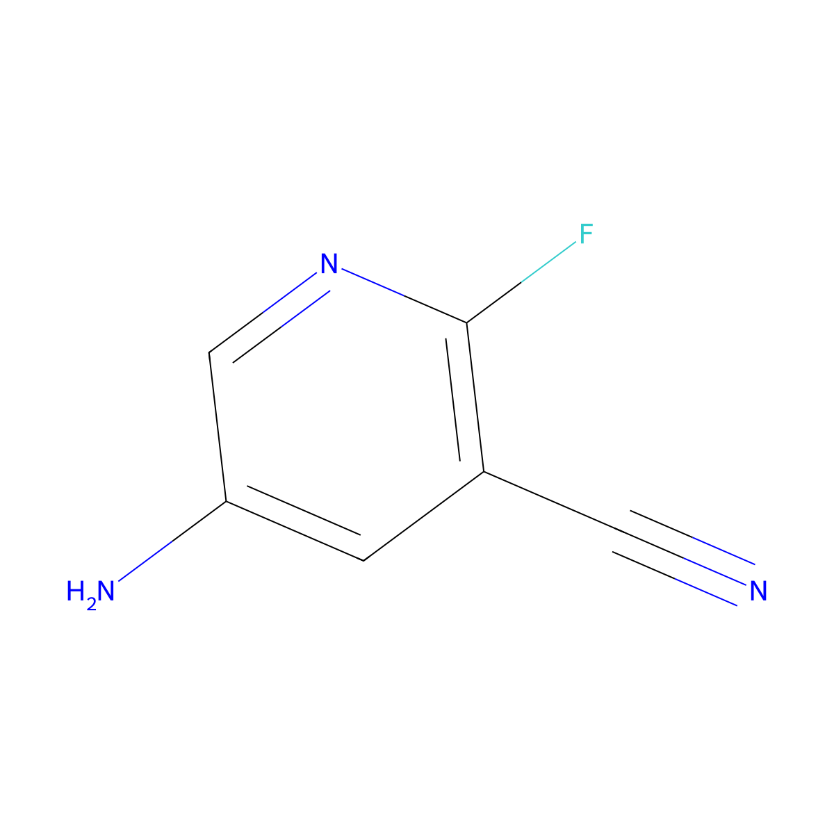 5-Amino-2-fluoronicotinonitrile molecular structure, CAS 1260663-78-2