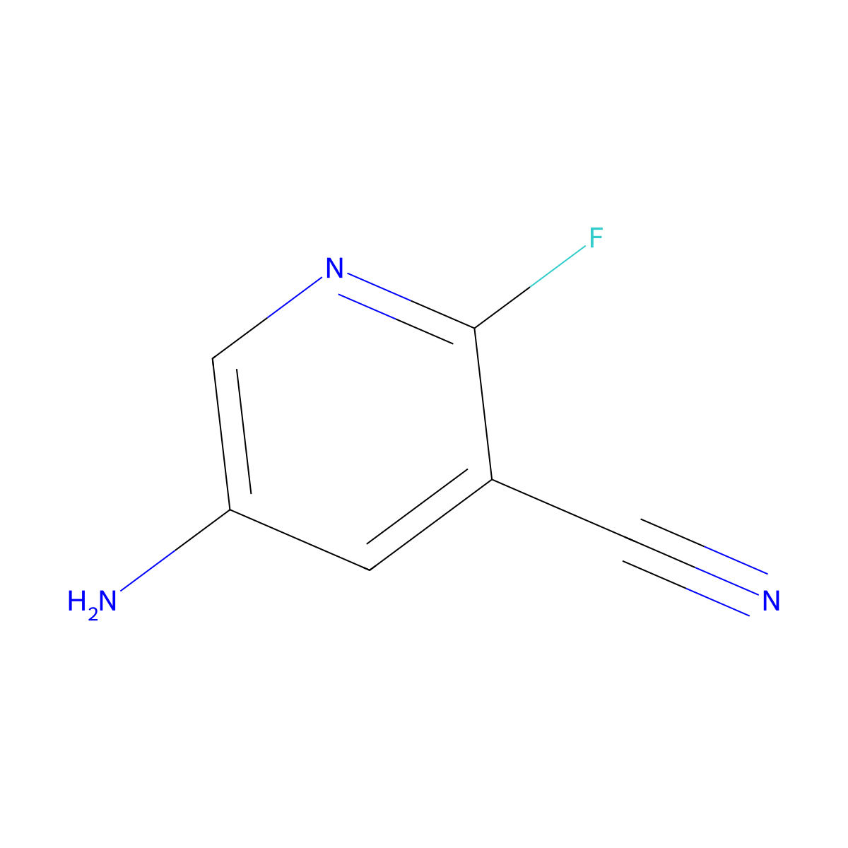 5-Amino-2-fluoronicotinonitrile molecular structure, CAS 1260663-78-2