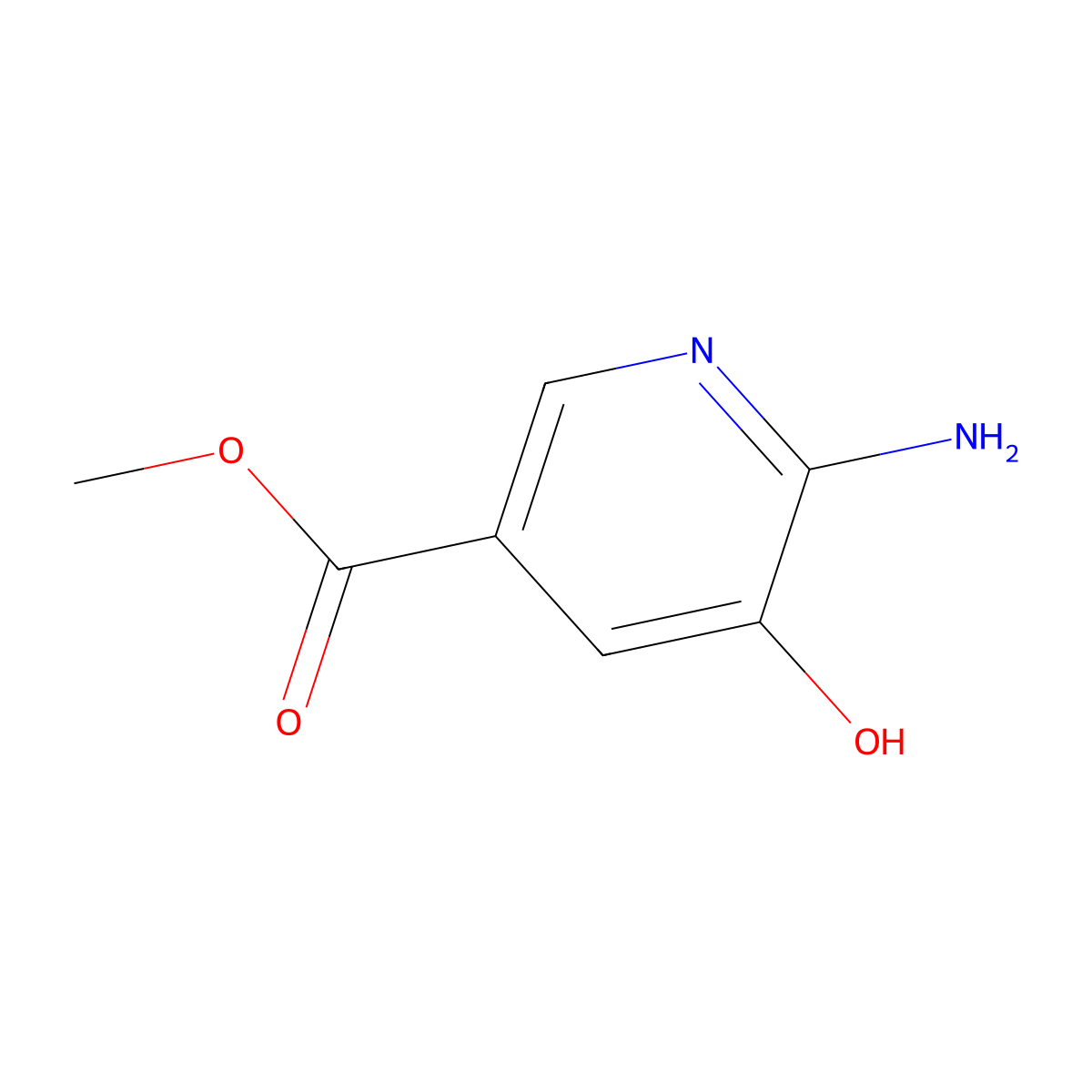 Methyl 6-amino-5-hydroxypyridine-3-carboxylate molecular structure, CAS 1260663-92-0