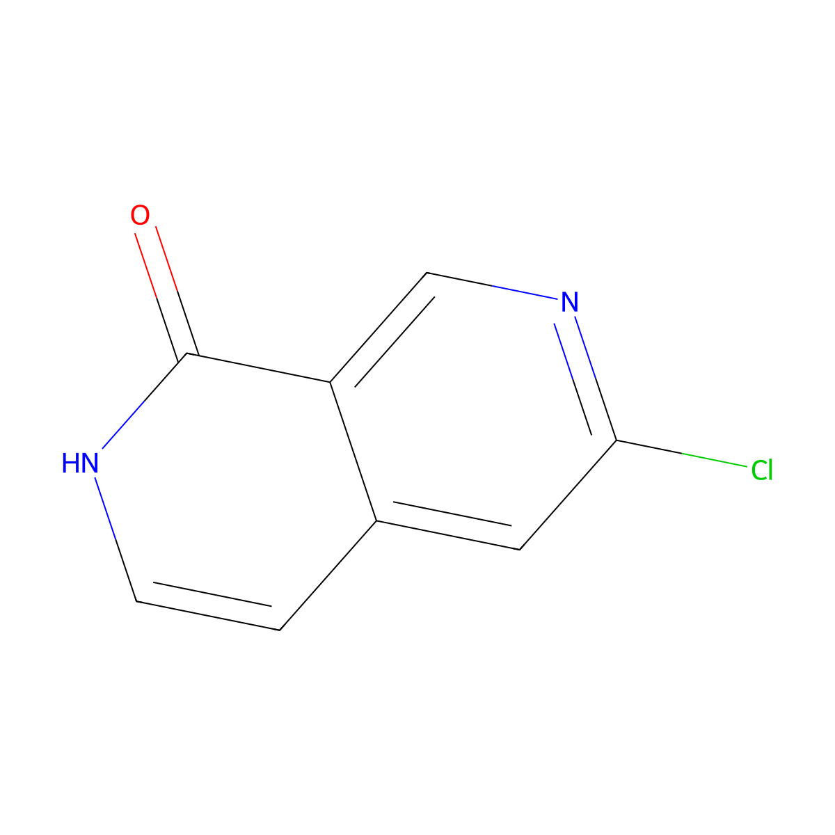 6-Chloro-1,2-dihydro-2,7-naphthyridin-1-one molecular structure, CAS 1260663-93-1