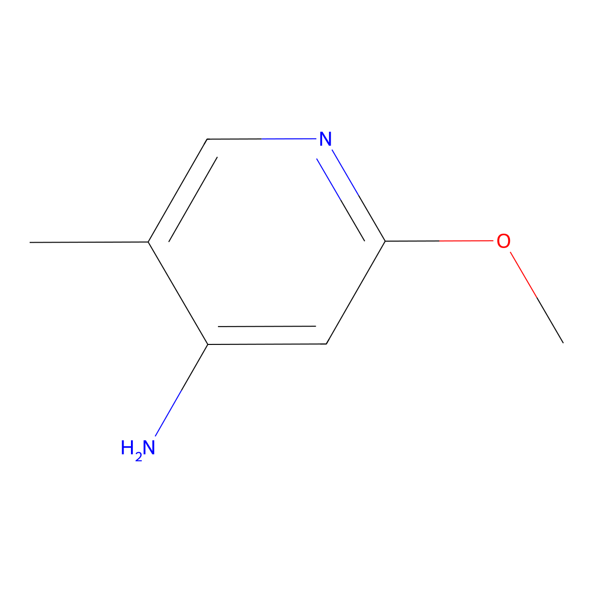 2-Methoxy-5-methylpyridin-4-amine molecular structure, CAS 1260663-96-4