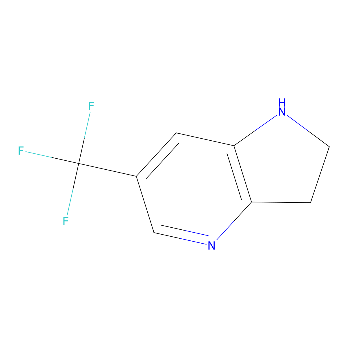 6-(Trifluoromethyl)-2,3-dihydro-1H-pyrrolo[3,2-B]pyridine molecular structure, CAS 1260664-09-2