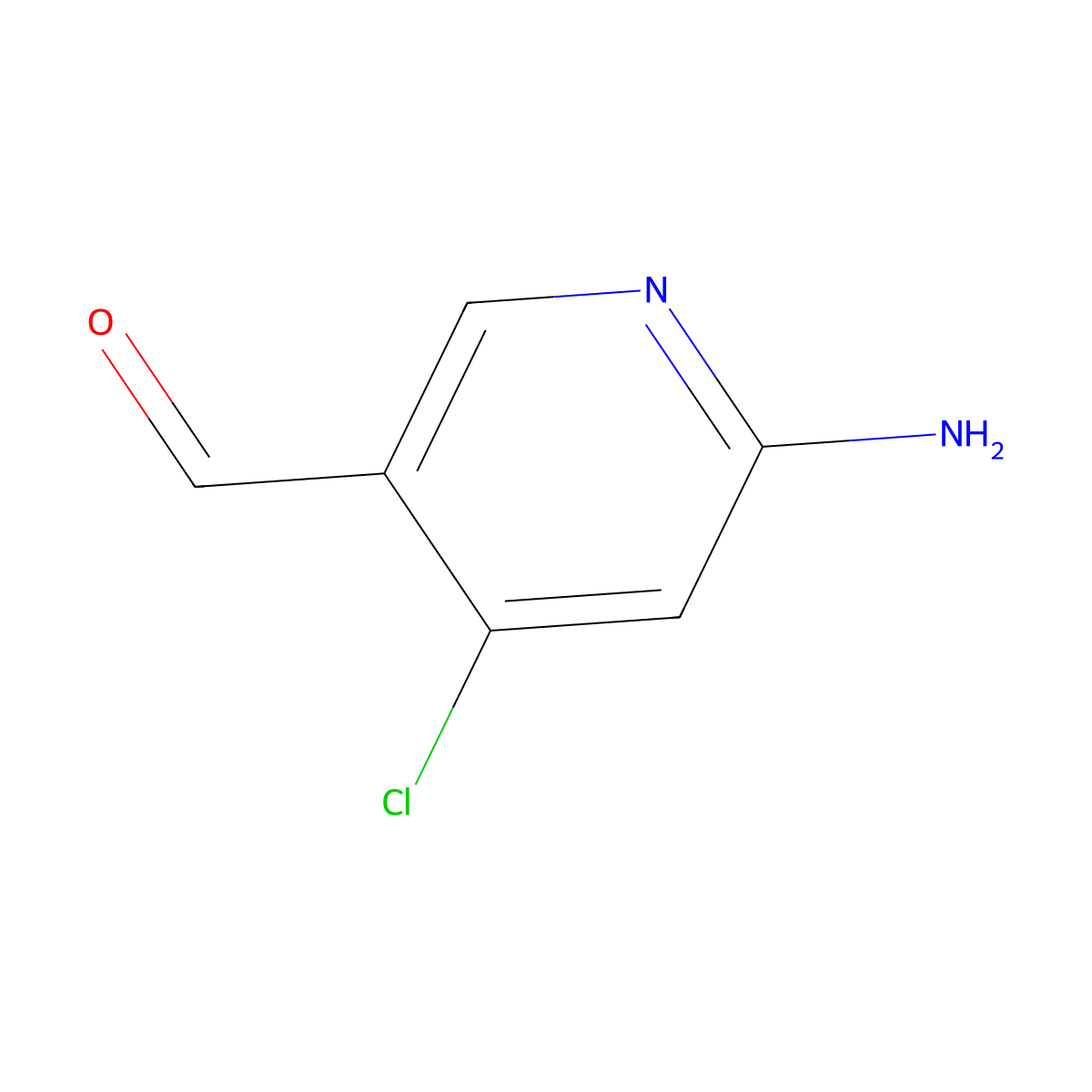 6-Amino-4-chloronicotinaldehyde molecular structure, CAS 1260664-16-1