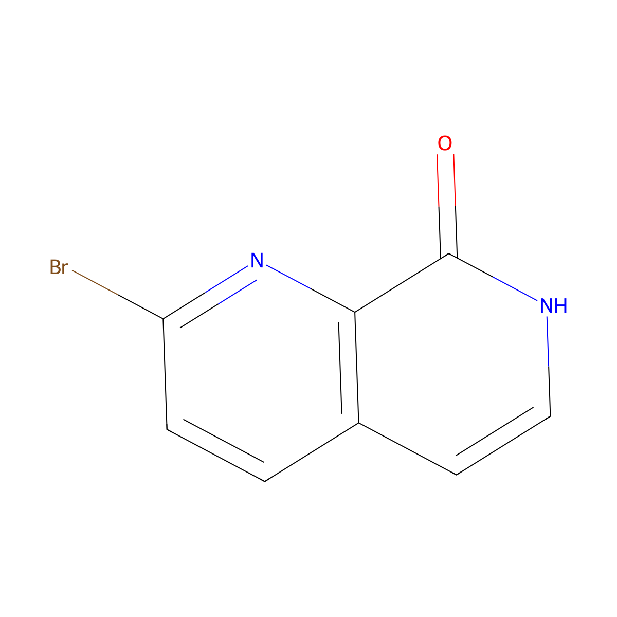 2-Bromo-1,7-naphthyridin-8(7H)-one molecular structure, CAS 1260664-18-3