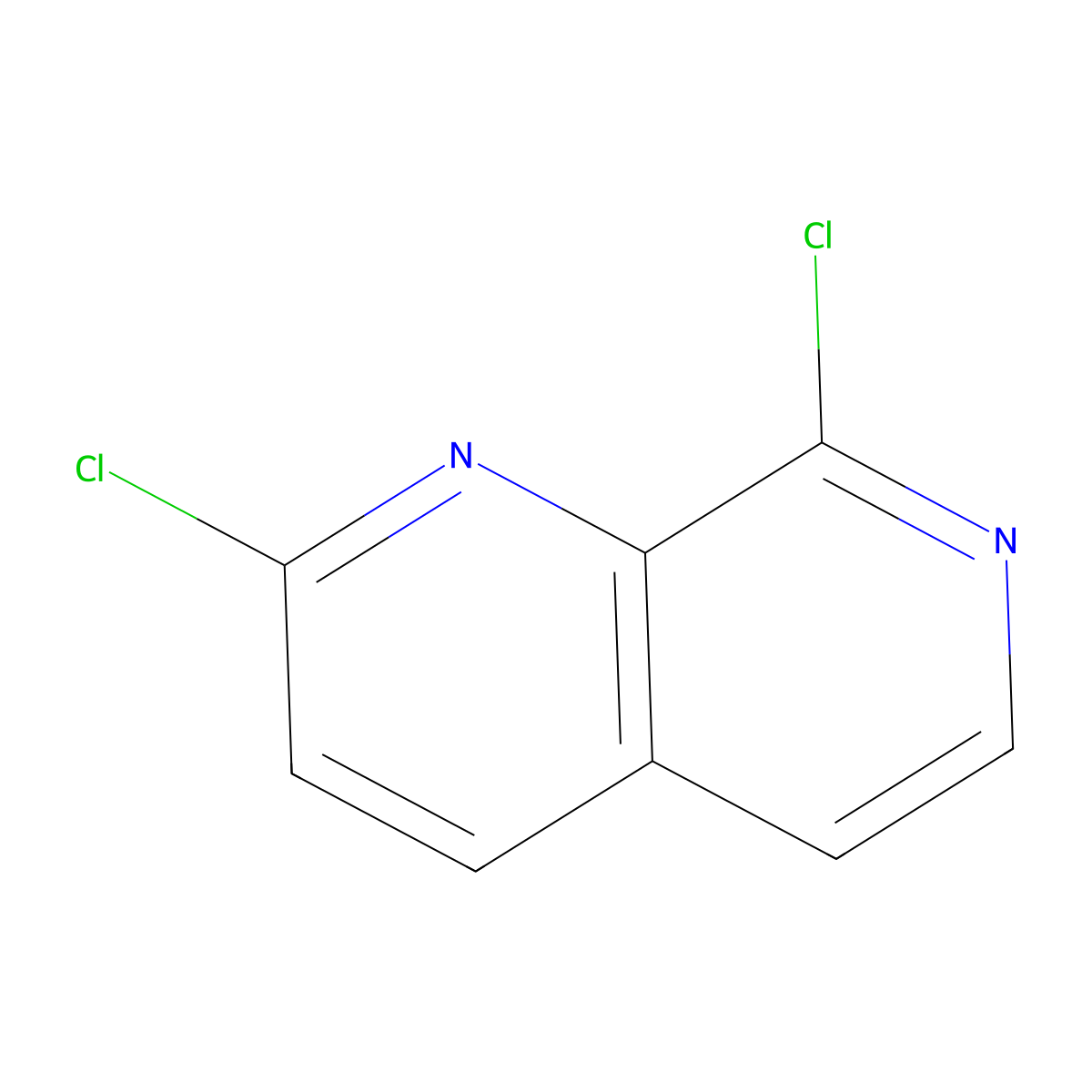 2,8-Dichloro-1,7-naphthyridine molecular structure, CAS 1260664-21-8