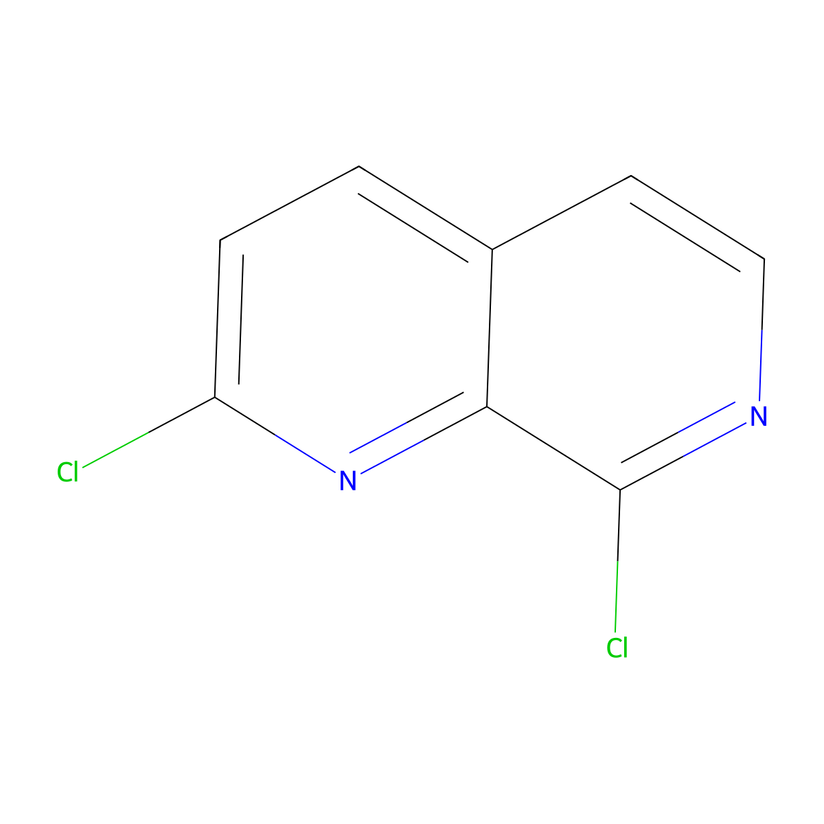 2,8-Dichloro-1,7-naphthyridine molecular structure, CAS 1260664-21-8