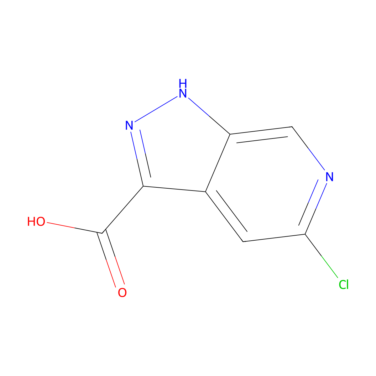 5-Chloro-1H-pyrazolo[3,4-C]pyridine-3-carboxylic acid molecular structure, CAS 1260664-22-9