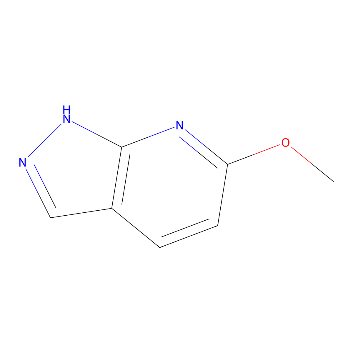 6-Methoxy-1H-pyrazolo[3,4-B]pyridine molecular structure, CAS 1260664-24-1