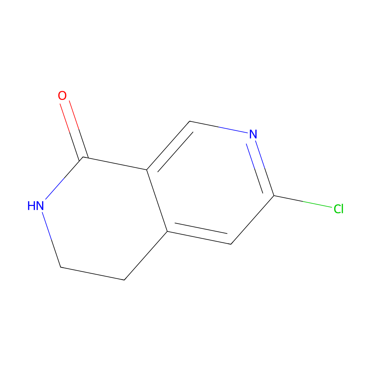 6-Chloro-3,4-dihydro-2,7-naphthyridin-1(2H)-one molecular structure, CAS 1260664-25-2