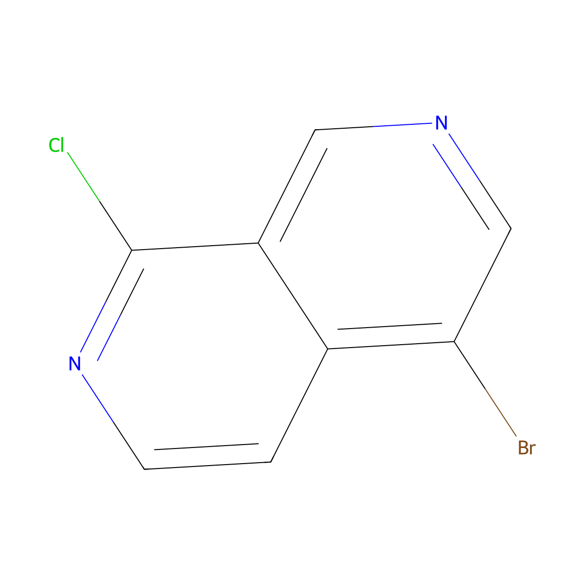 5-Bromo-1-chloro-2,7-naphthyridine molecular structure, CAS 1260664-26-3