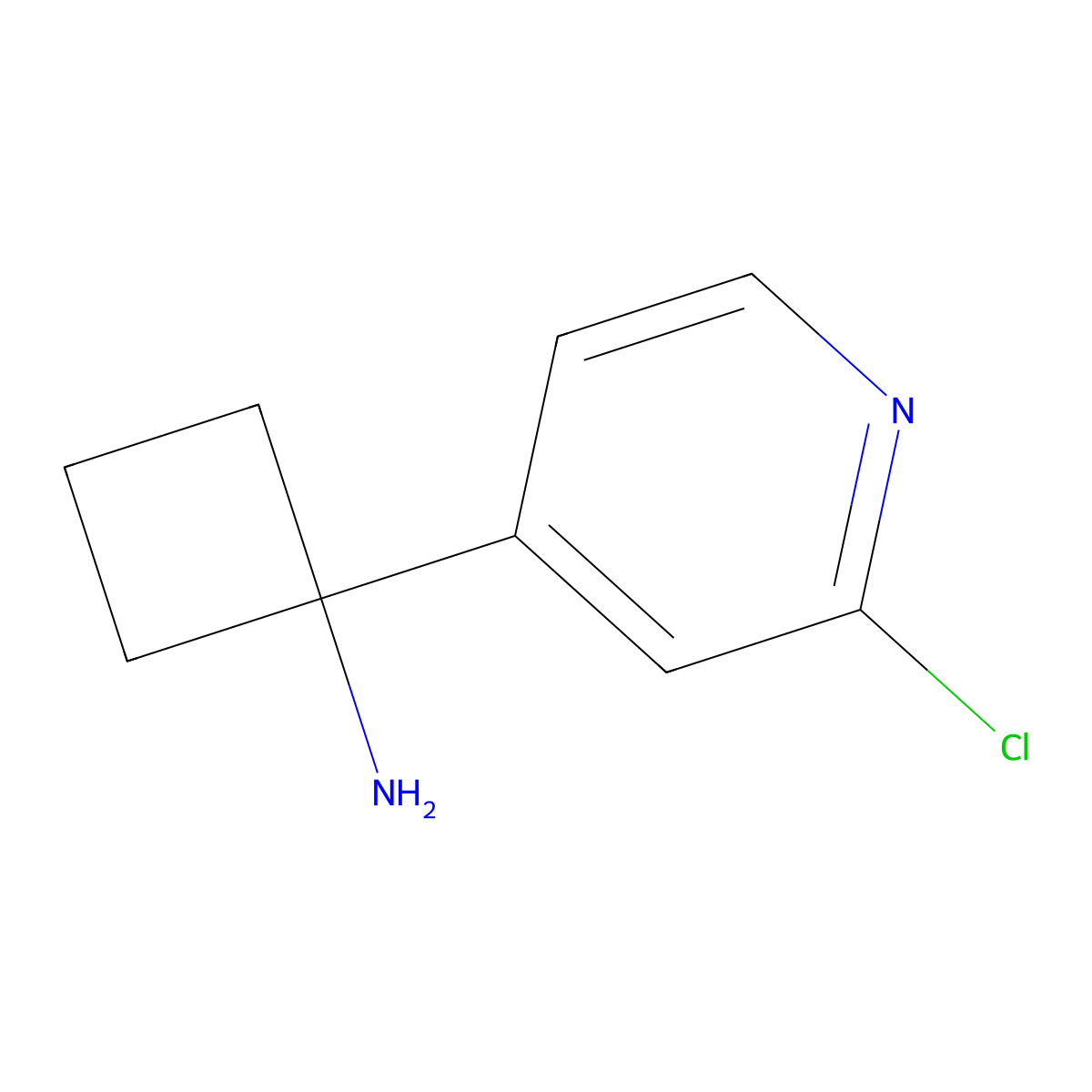 1-(2-Chloropyridin-4-YL)cyclobutan-1-amine molecular structure, CAS 1260664-27-4