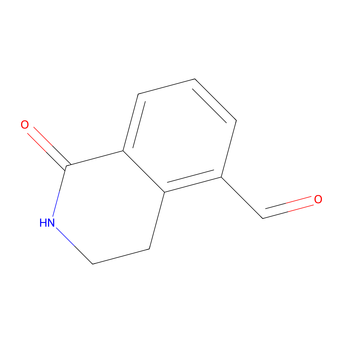 1-Oxo-1,2,3,4-tetrahydroisoquinoline-5-carbaldehyde molecular structure, CAS 1260664-38-7