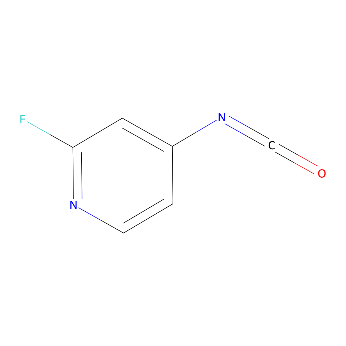 2-Fluoro-4-isocyanatopyridine molecular structure, CAS 1260664-63-8