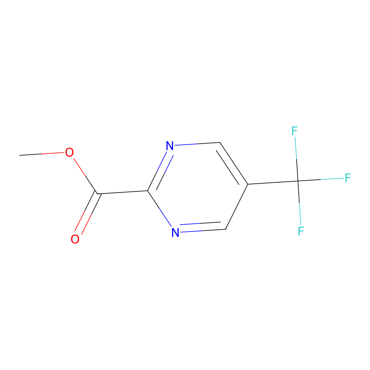 Methyl 5-(trifluoromethyl)pyrimidine-2-carboxylate molecular structure, CAS 1260664-64-9