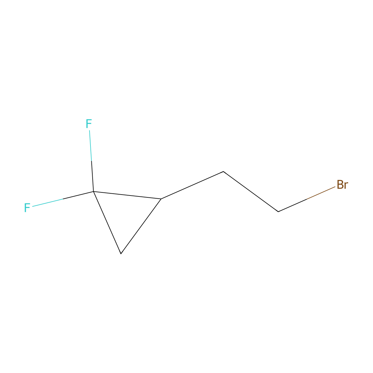 2-(2-Bromoethyl)-1,1-difluorocyclopropane molecular structure, CAS 1260664-73-0