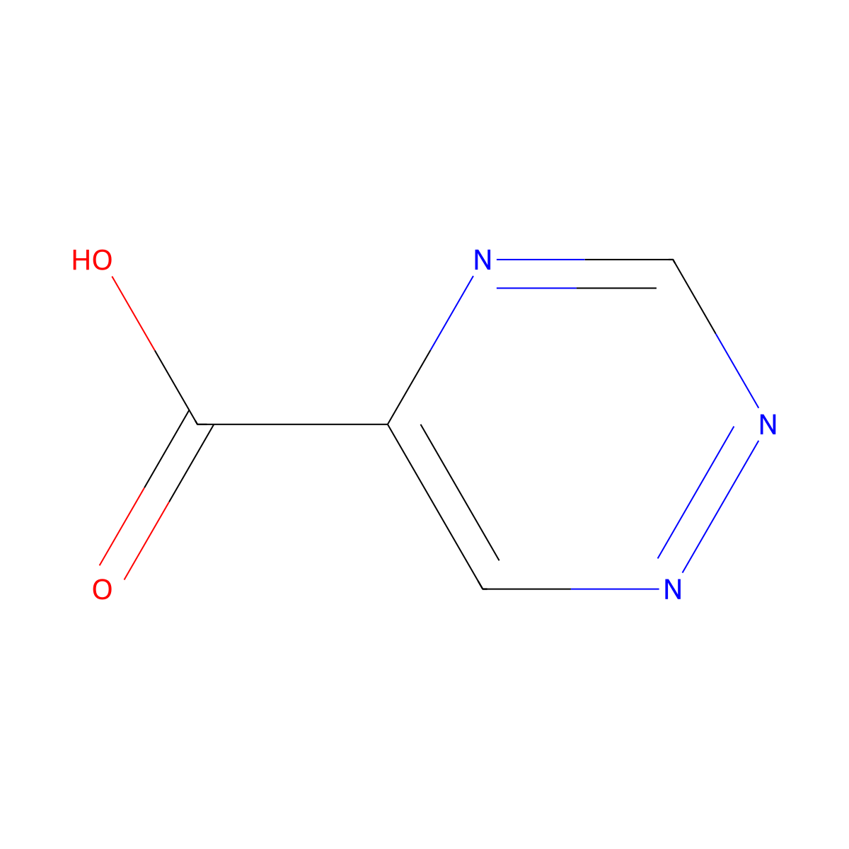 1,2,4-Triazine-5-carboxylic acid molecular structure, CAS 1260664-79-6