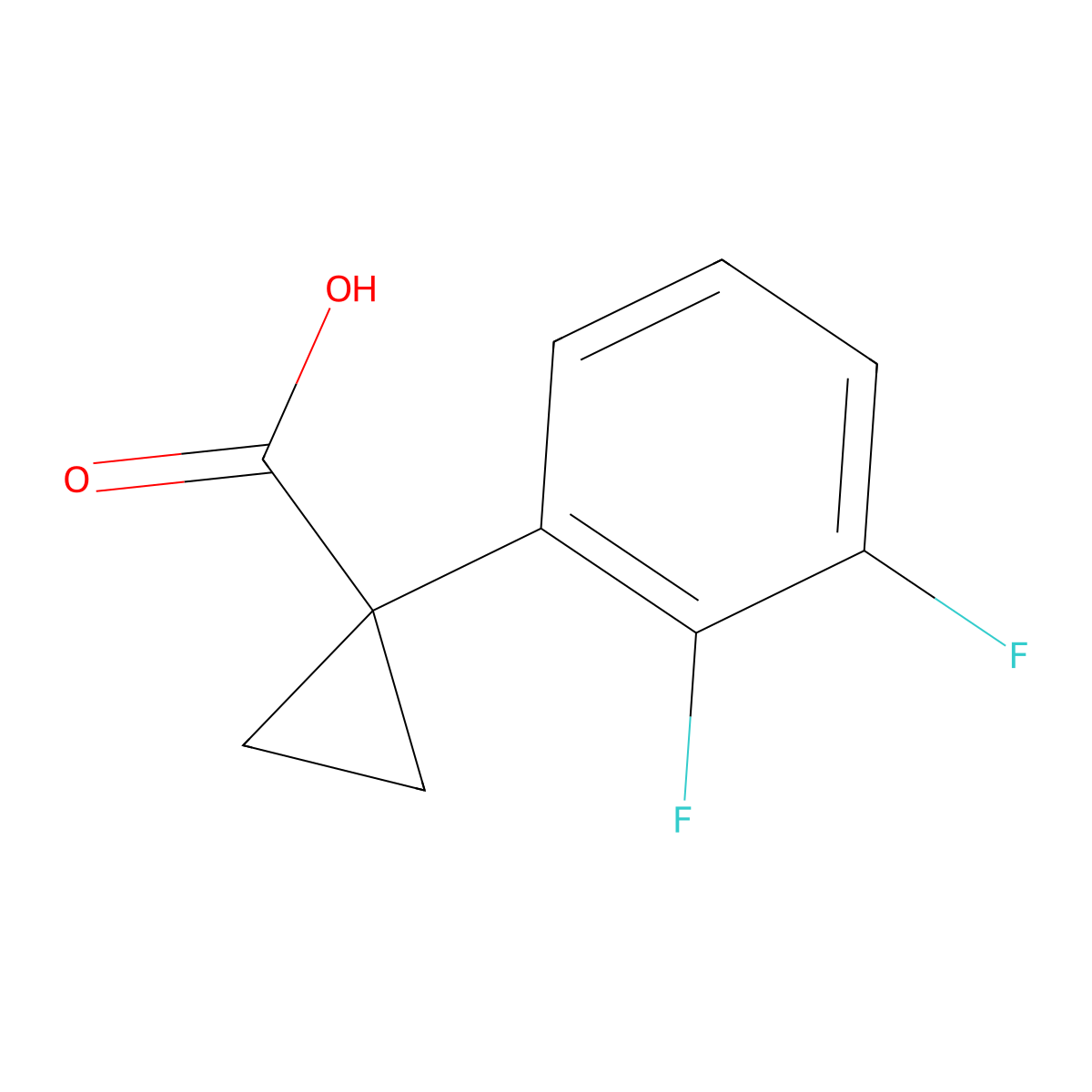 1-(2,3-Difluorophenyl)cyclopropane-1-carboxylic acid molecular structure, CAS 1260664-89-8
