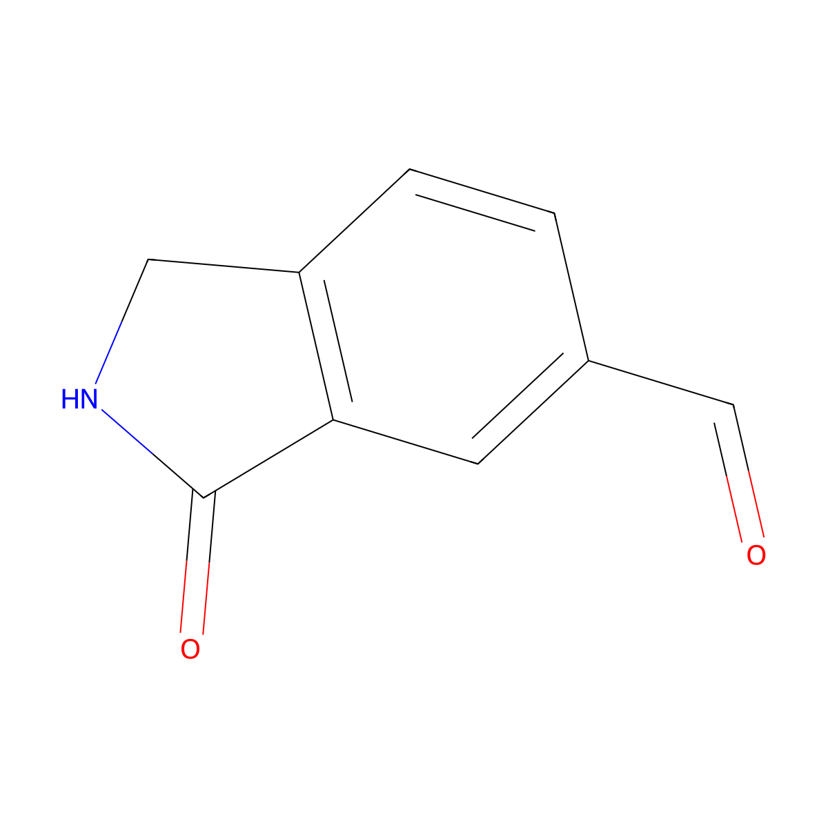3-Oxoisoindoline-5-carbaldehyde molecular structure, CAS 1260664-94-5