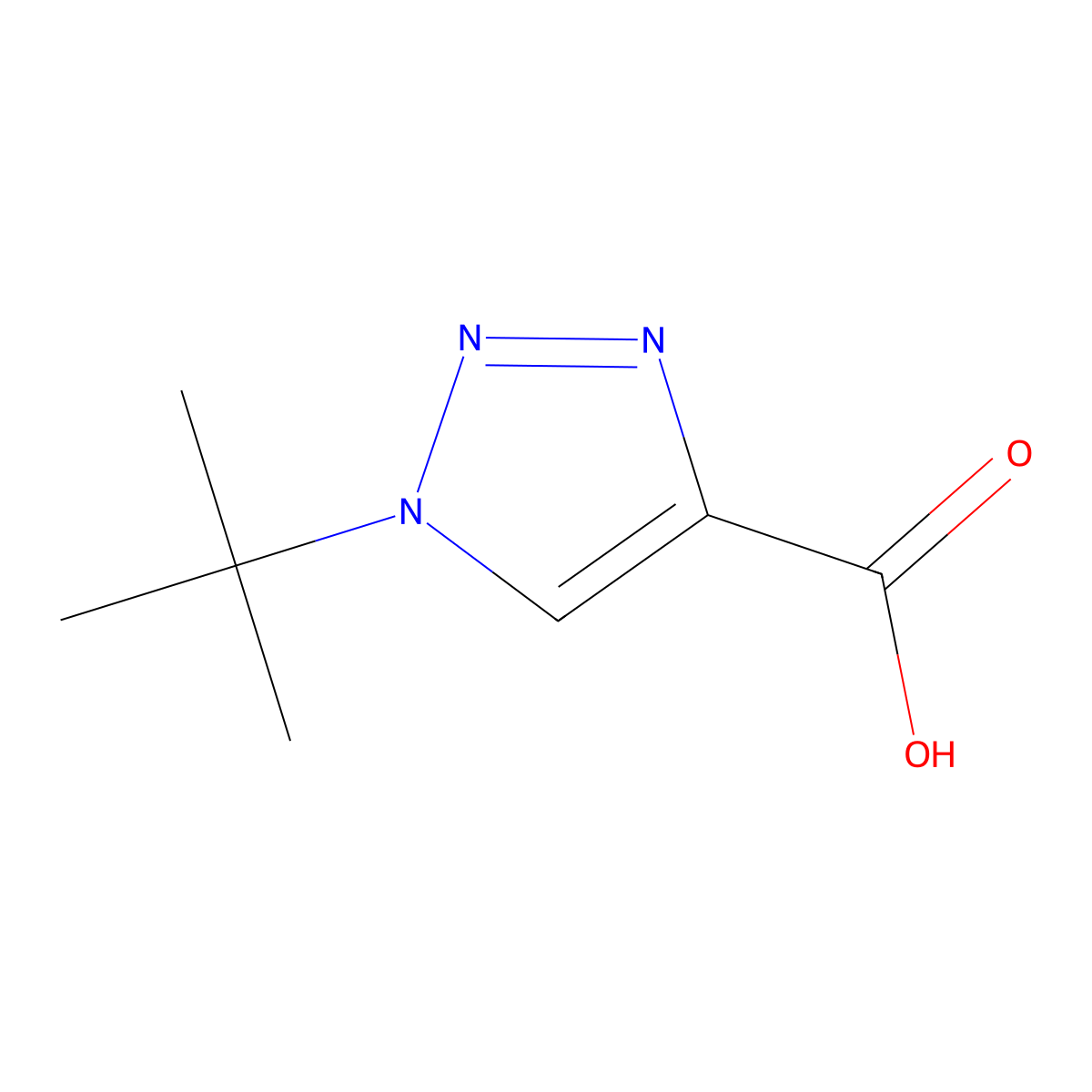 1-(tert-Butyl)-1H-1,2,3-triazole-4-carboxylic acid molecular structure, CAS 1260665-09-5