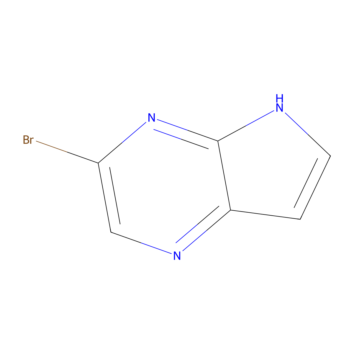 3-Bromo-5H-pyrrolo[2,3-B]pyrazine molecular structure, CAS 1260665-49-3