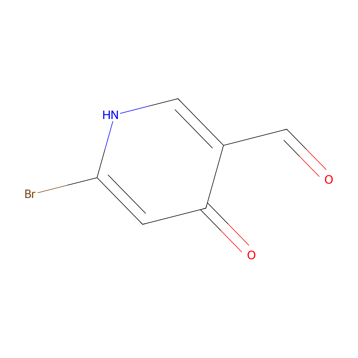 6-Bromo-4-hydroxynicotinaldehyde molecular structure, CAS 1260665-55-1