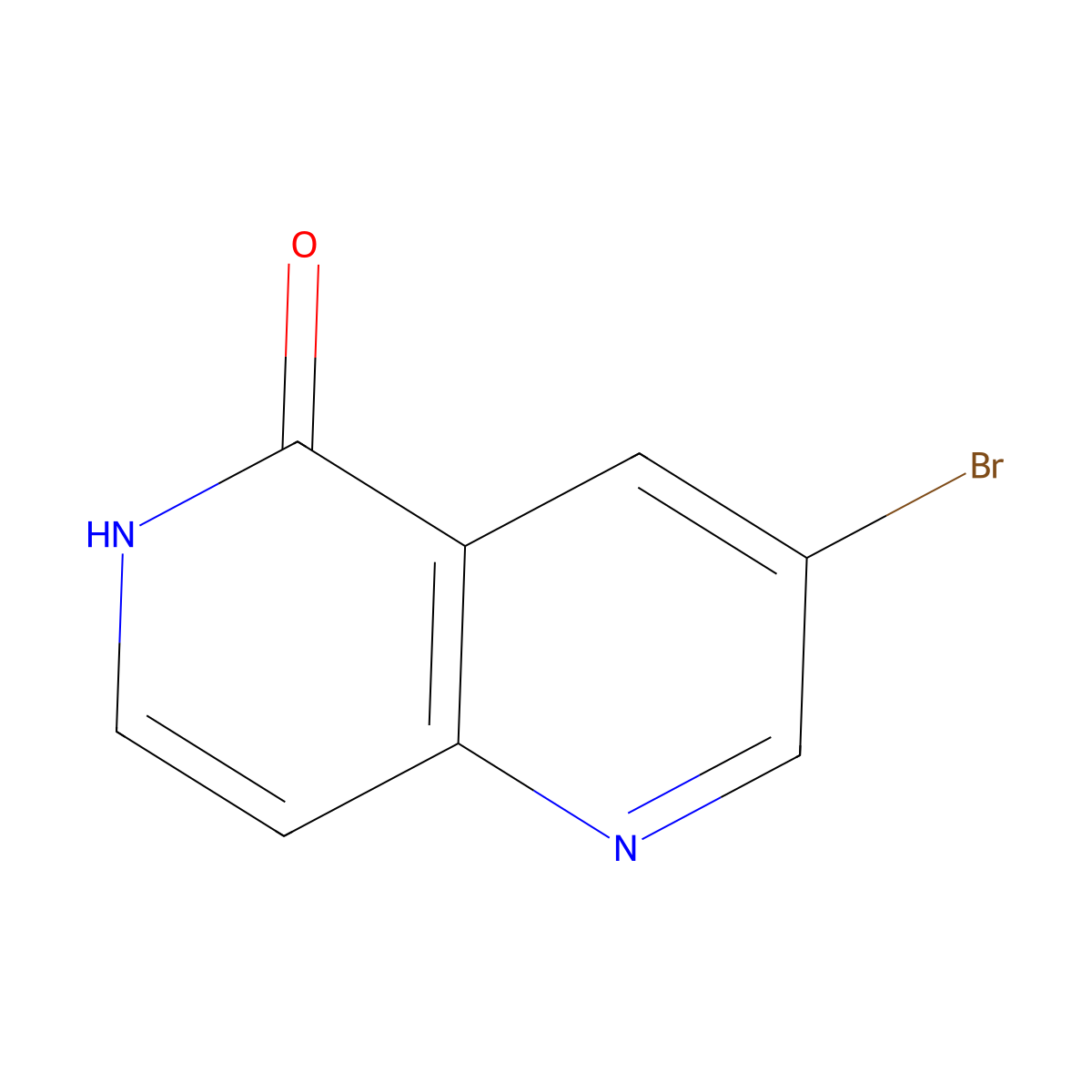 3-Bromo-1,6-naphthyridin-5(6H)-one molecular structure, CAS 1260665-60-8