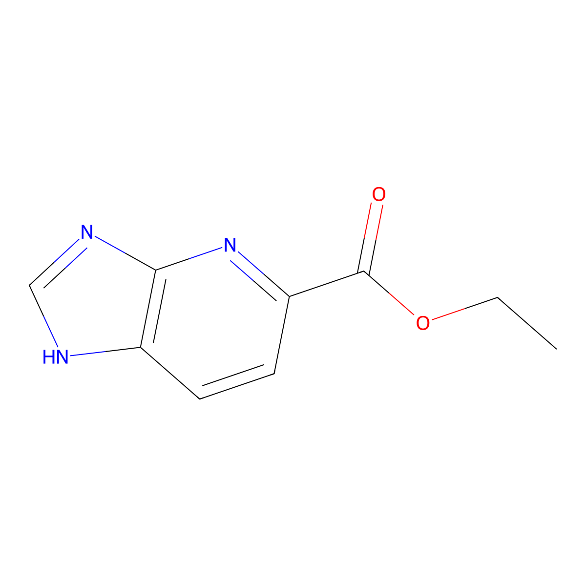 Ethyl 3H-imidazo[4,5-B]pyridine-5-carboxylate molecular structure, CAS 1260665-72-2