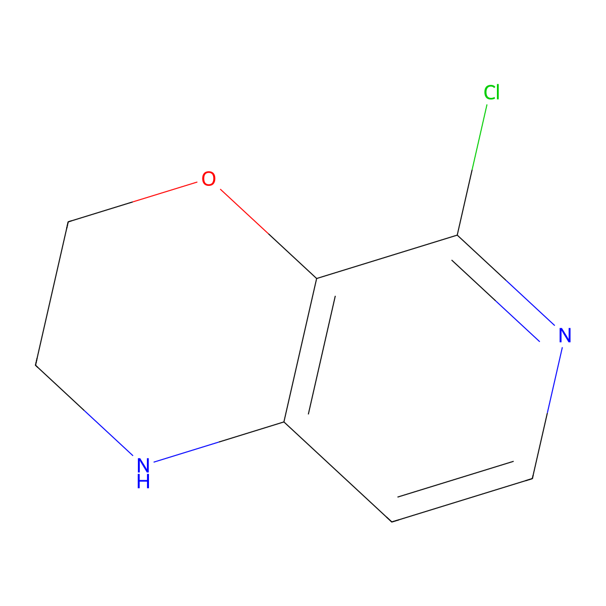 5-Chloro-2,3-dihydro-1H-pyrido[3,4-B][1,4]oxazine molecular structure, CAS 1260665-77-7