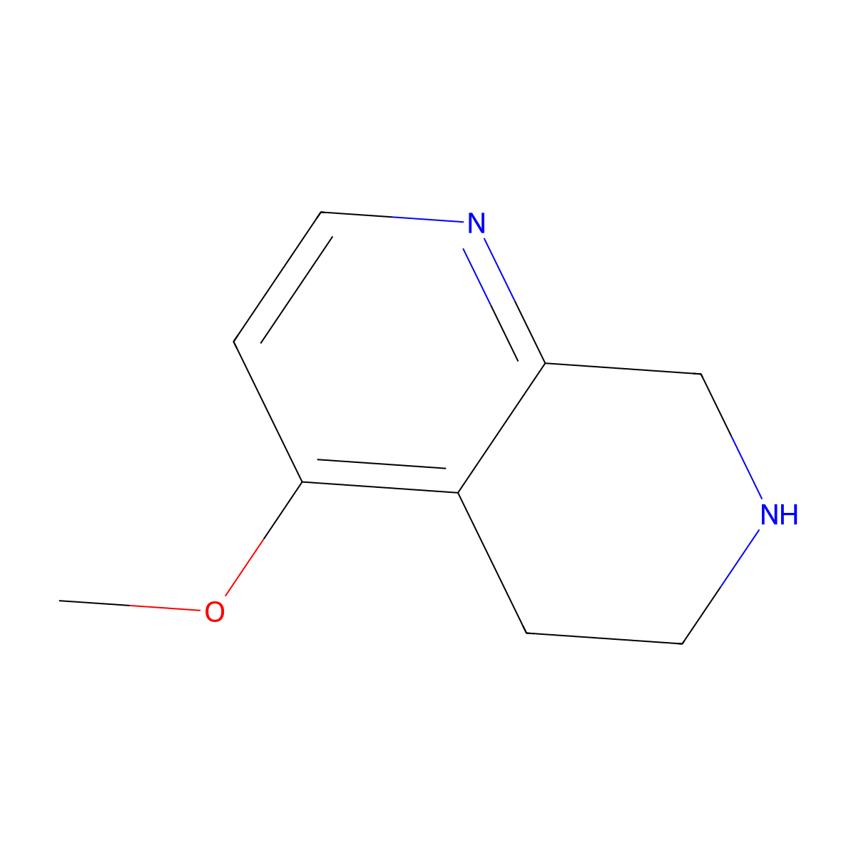 4-Methoxy-5,6,7,8-tetrahydro-1,7-naphthyridine molecular structure, CAS 1260665-78-8