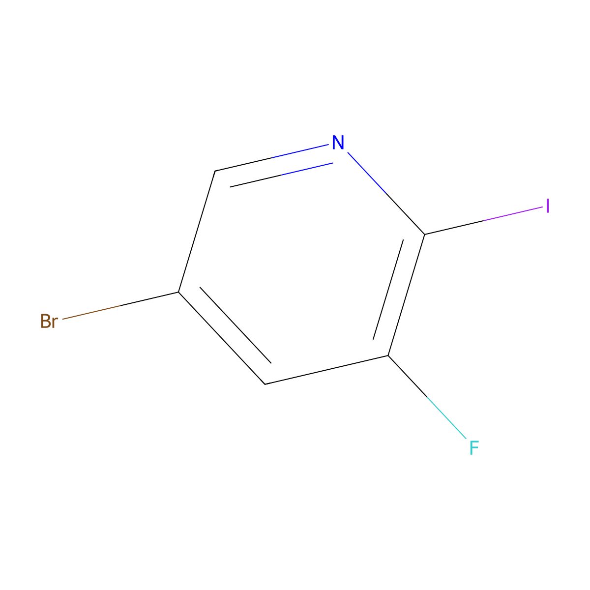 5-Bromo-3-fluoro-2-iodopyridine molecular structure, CAS 1260665-95-9