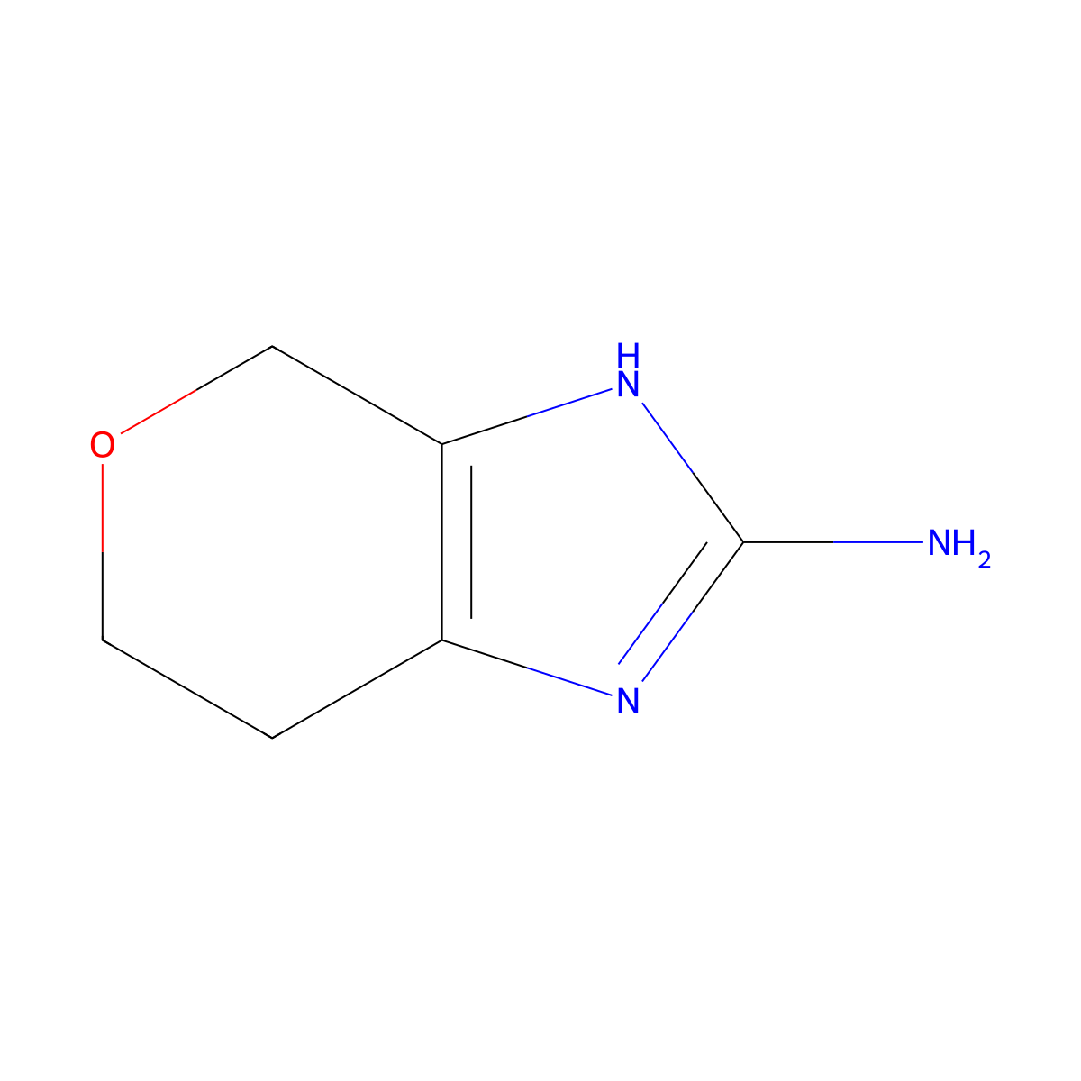 1,4,6,7-Tetrahydropyrano[3,4-d]imidazol-2-amine molecular structure, CAS 1260666-02-1