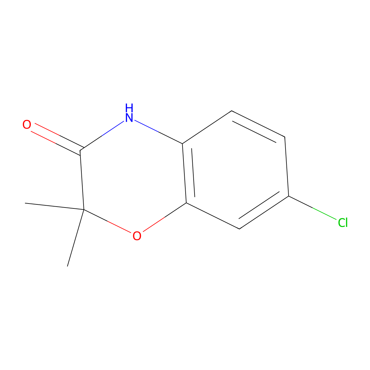 7-Chloro-2,2-dimethyl-2H-benzo[b][1,4]oxazin-3(4H)-one molecular structure, CAS 1260666-03-2
