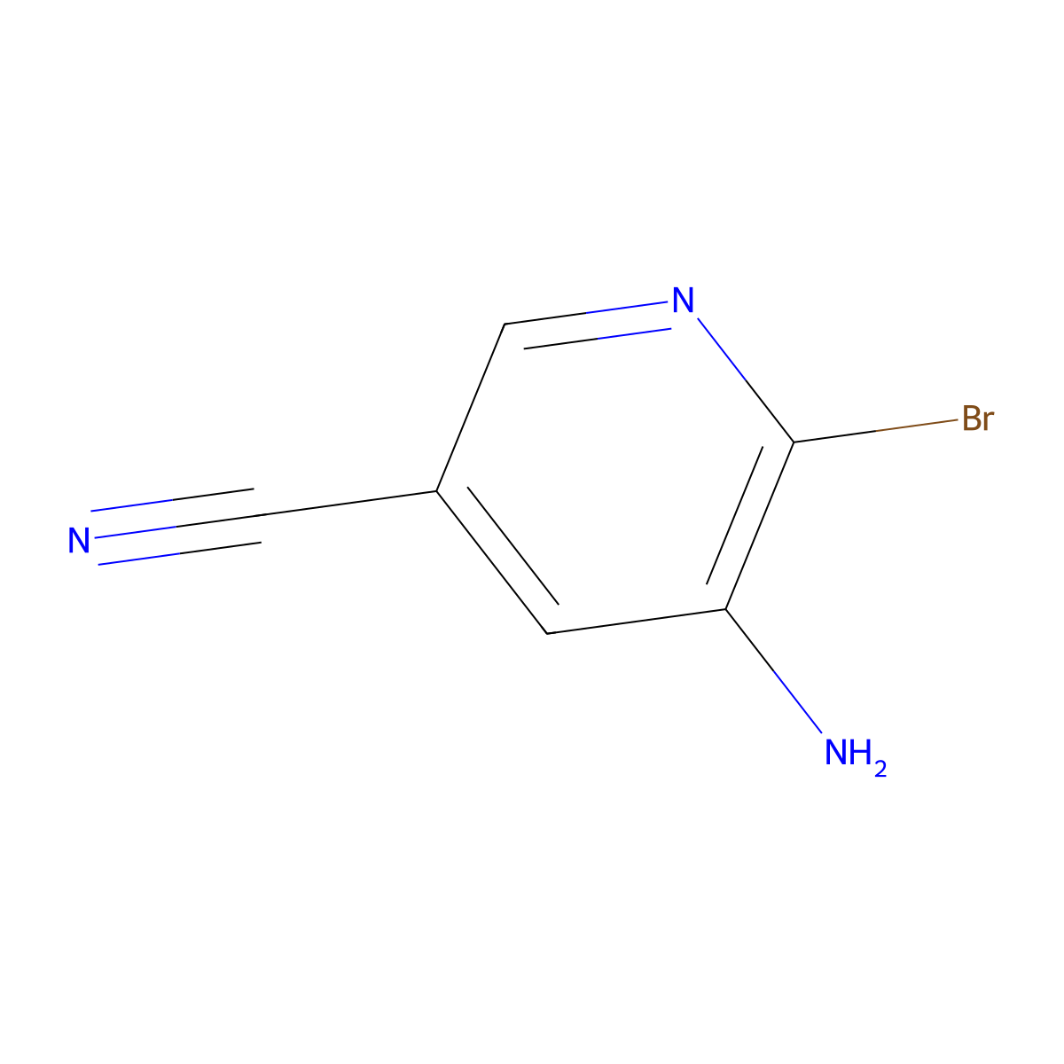 5-Amino-6-bromonicotinonitrile molecular structure, CAS 1260666-04-3