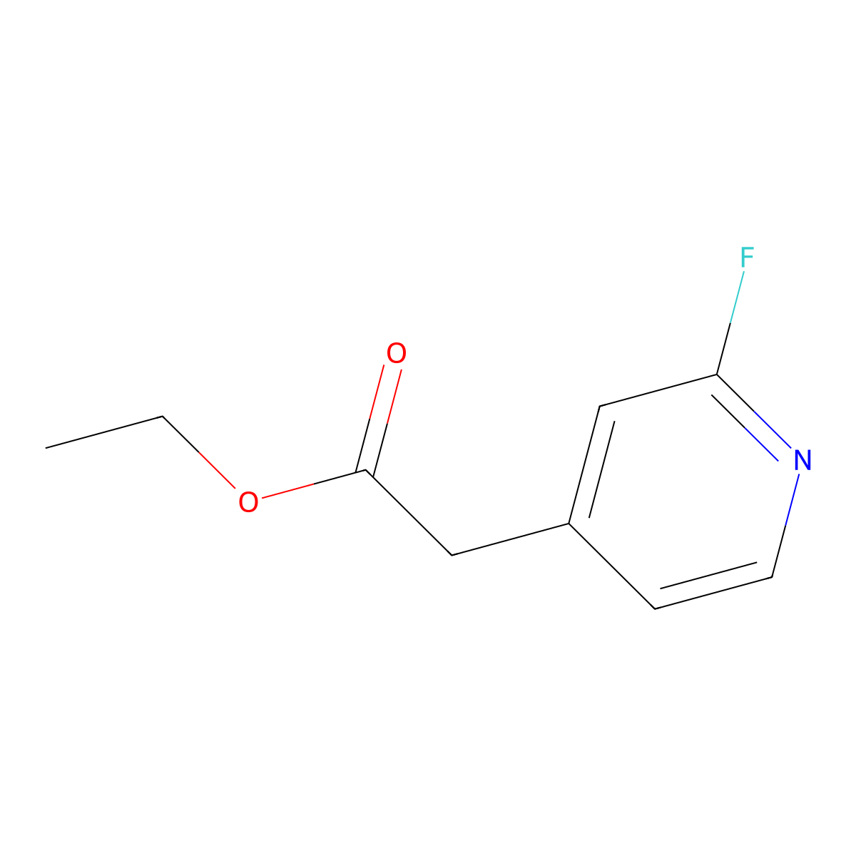 Ethyl 2-(2-fluoropyridin-4-yl)acetate molecular structure, CAS 1260666-12-3