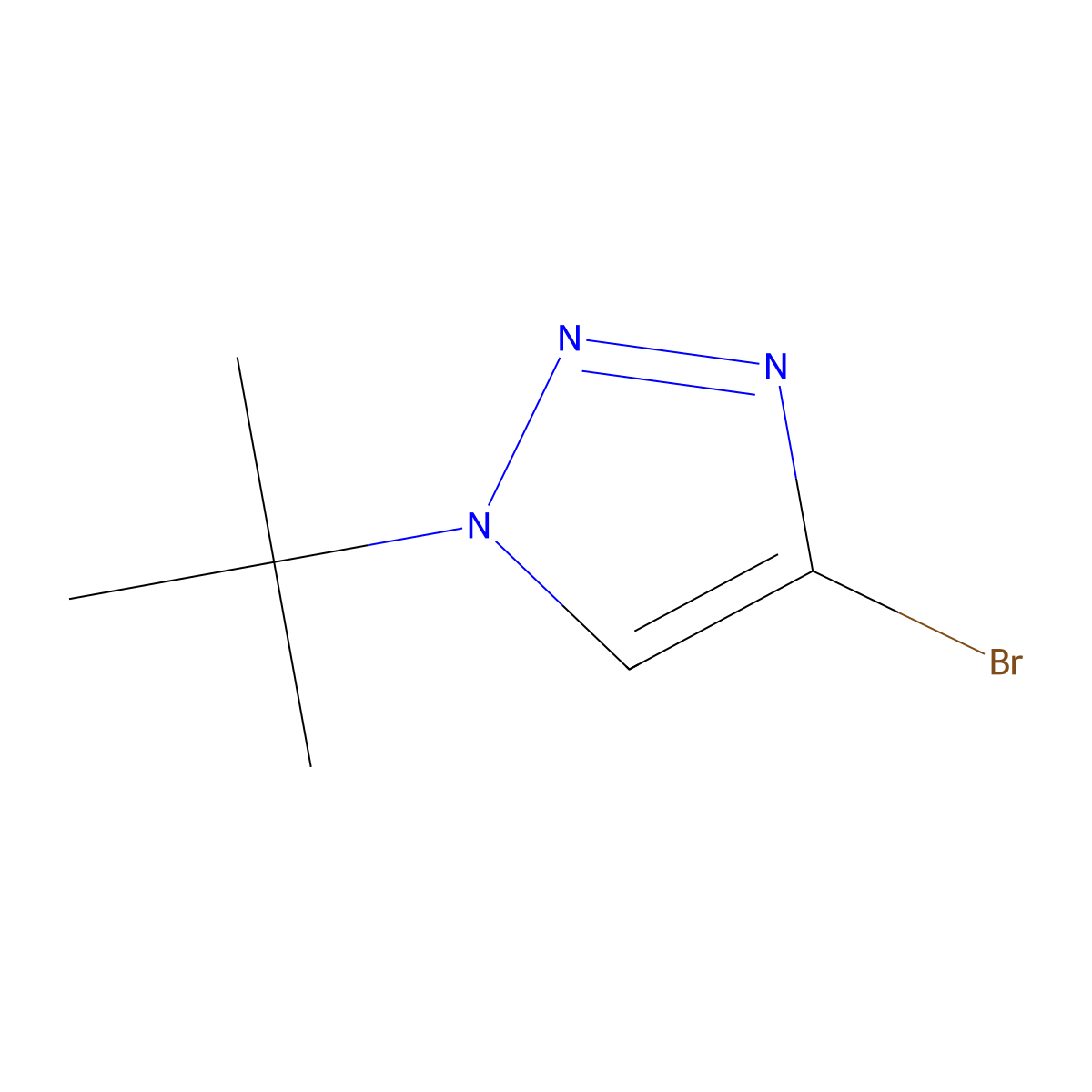 4-Bromo-1-(1,1-dimethylethyl)-1H-1,2,3-triazole molecular structure, CAS 1260666-19-0